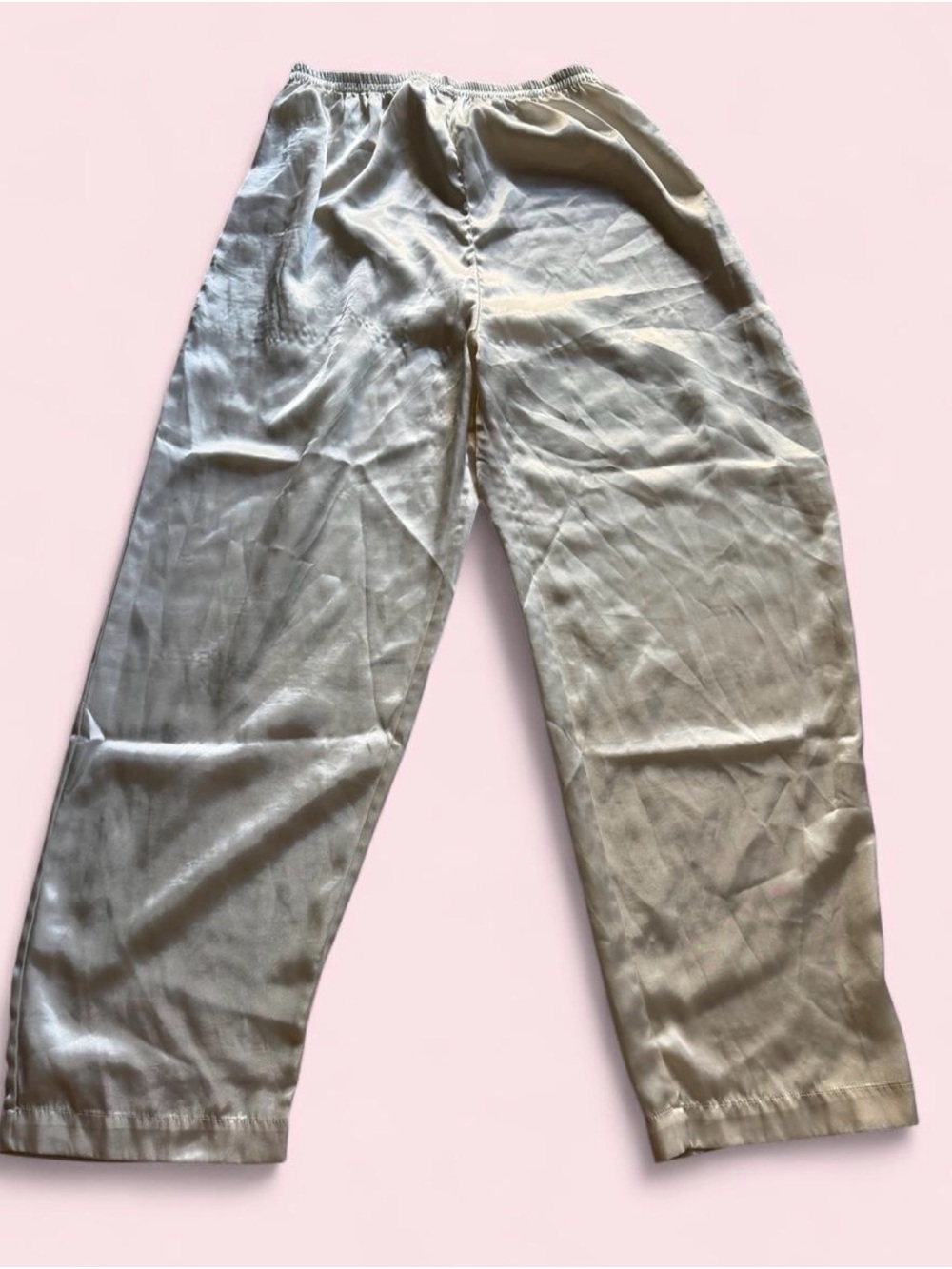 Vintage Victoria's Secret Light Ivory Elastic Waist Pajama Pants